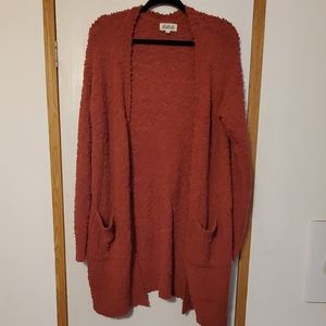 Listicle Popcorn Sweater Cardigan, Size L
